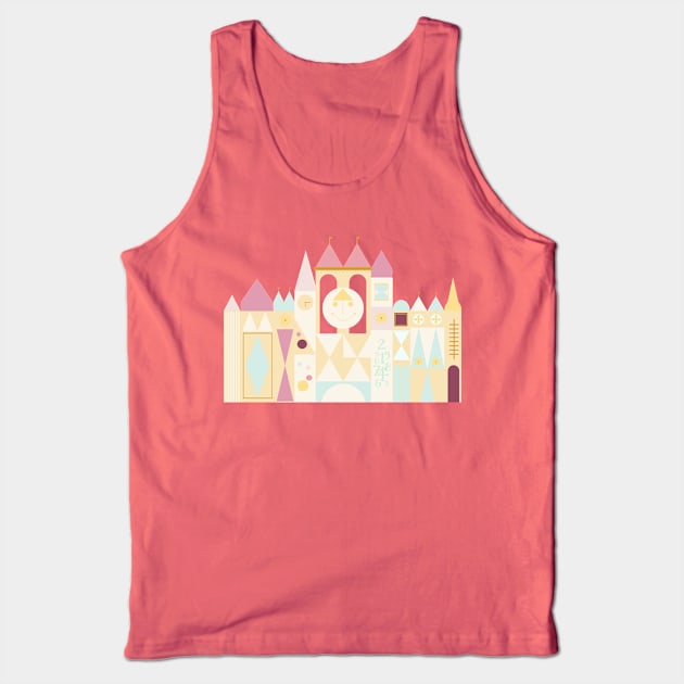 Happy castle - Pink Tank Top by littlemoondance